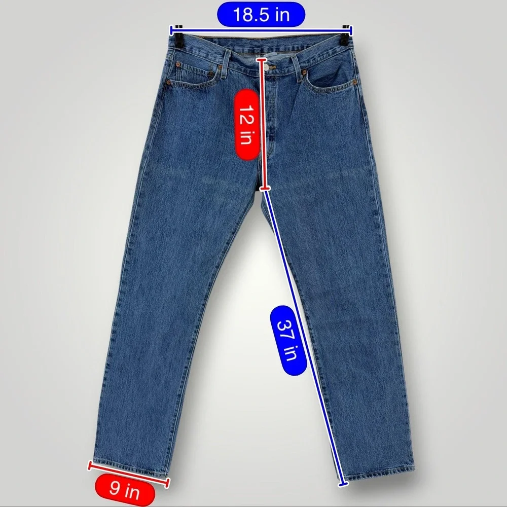 Levi's 501 Jeans Mens 36x36 Blue Button Fly Straight Leg Denim‎ Haiti NWOT